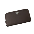 Prada Wallet Zip Around Tessuto Dark Brown — view 2