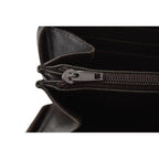 Prada Wallet Zip Around Tessuto Dark Brown — view 8