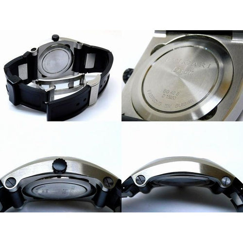 Bvlgari 2 Watch Ergon Date Stainless Steel Rubber Bracelet — view 2