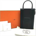 Hermes Cadena Tadelakt Black Hand Bag