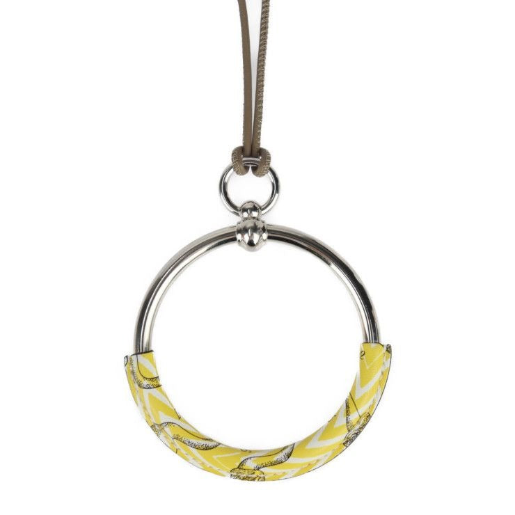 Hermes Loop Necklace Vorswith Metal Yellowish Silver Della Cavalleria — view 2