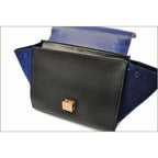 Celine Shoulder Bag Trapeze Sand Beige Blue Black 2-way — view 5