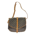 Louis Vuitton Monogram Saumur 35 Shoulder Bag Brown