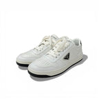 Prada Downtown Sneakers Shoes Leather White Black Triangle Logo