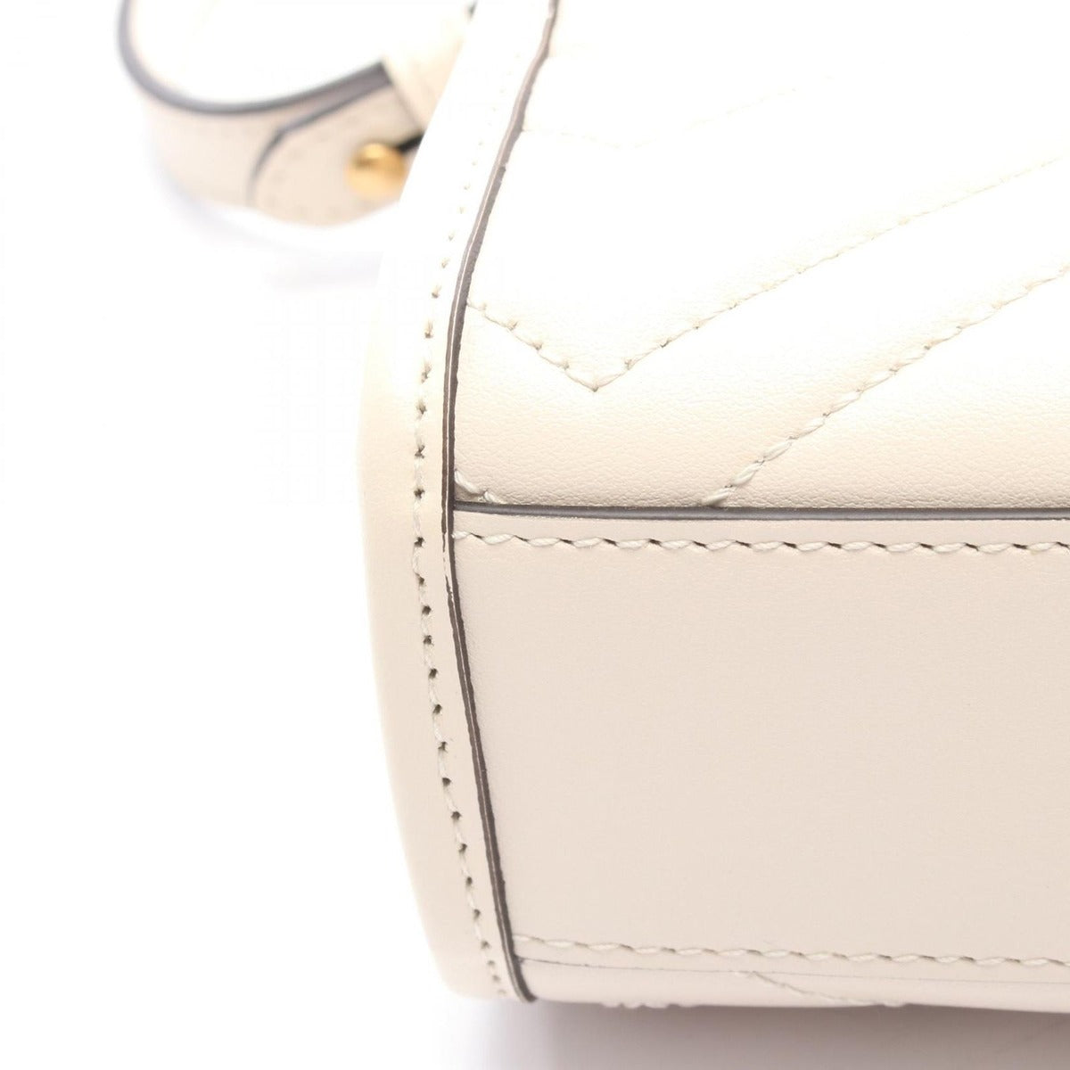 Gucci GG Marmont Off White Leather Minibag Vinega — view 5