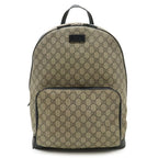Gucci GG Supreme Backpack Rucksack Sac Daypack Leather Beige Black Silver