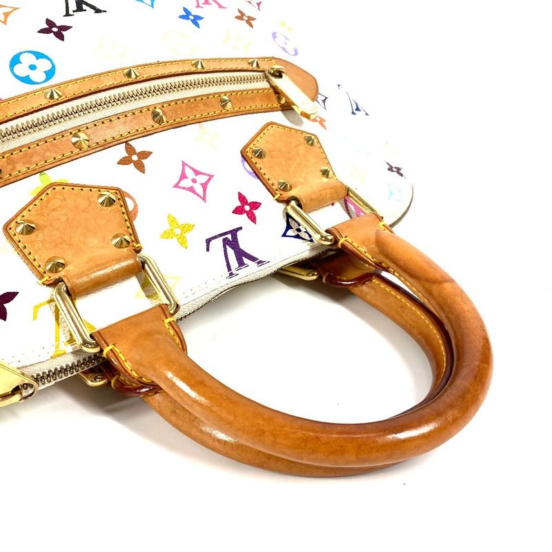Louis Vuitton Handbag Alma Monogram Multicolor Canvas Bronze White — view 5
