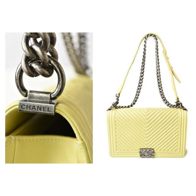 Chanel Chain Shoulder Bag Clutch 2-Way Boy Chablon Lambskin — view 3