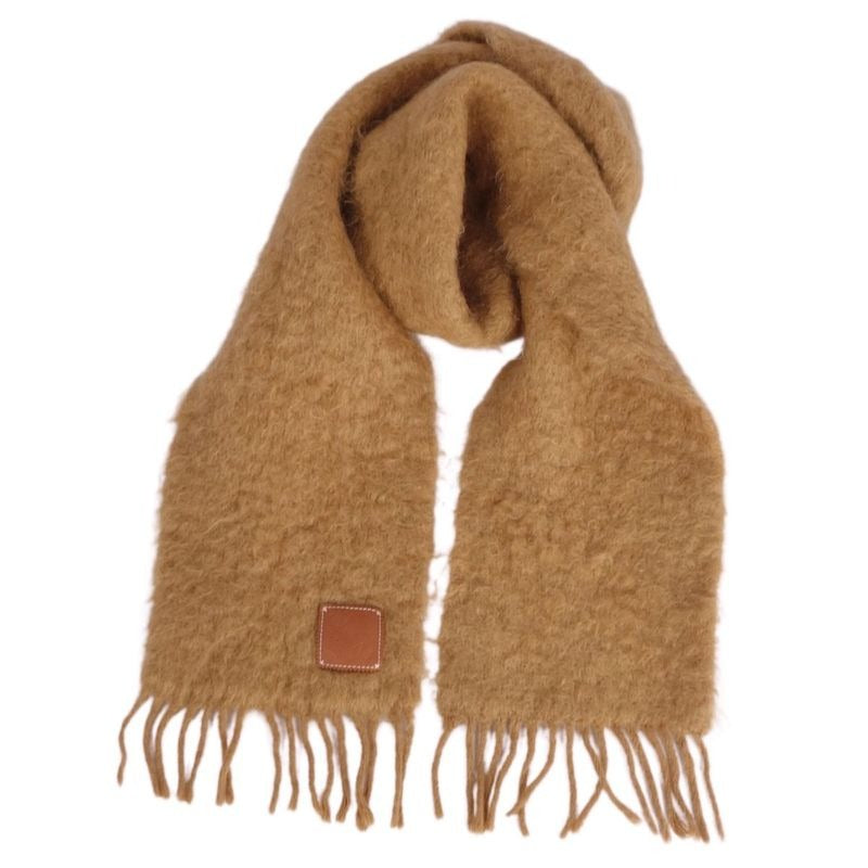 Loewe Scarf Shawl Fringe Mohair Wool Lady — view 2