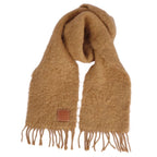 Loewe Scarf Shawl Fringe Mohair Wool Lady — view 5