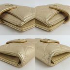 Chanel Classic Small Wallet Ap1991 Quilted Card Bifold Gold Mini — view 9