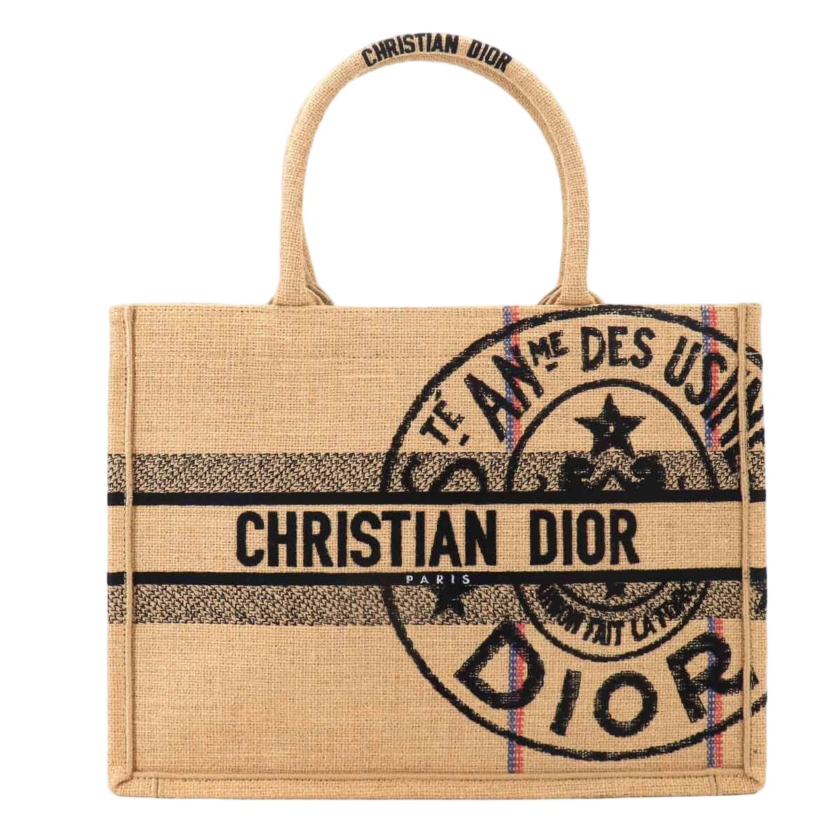 Dior Union Motif Book Tote Jute