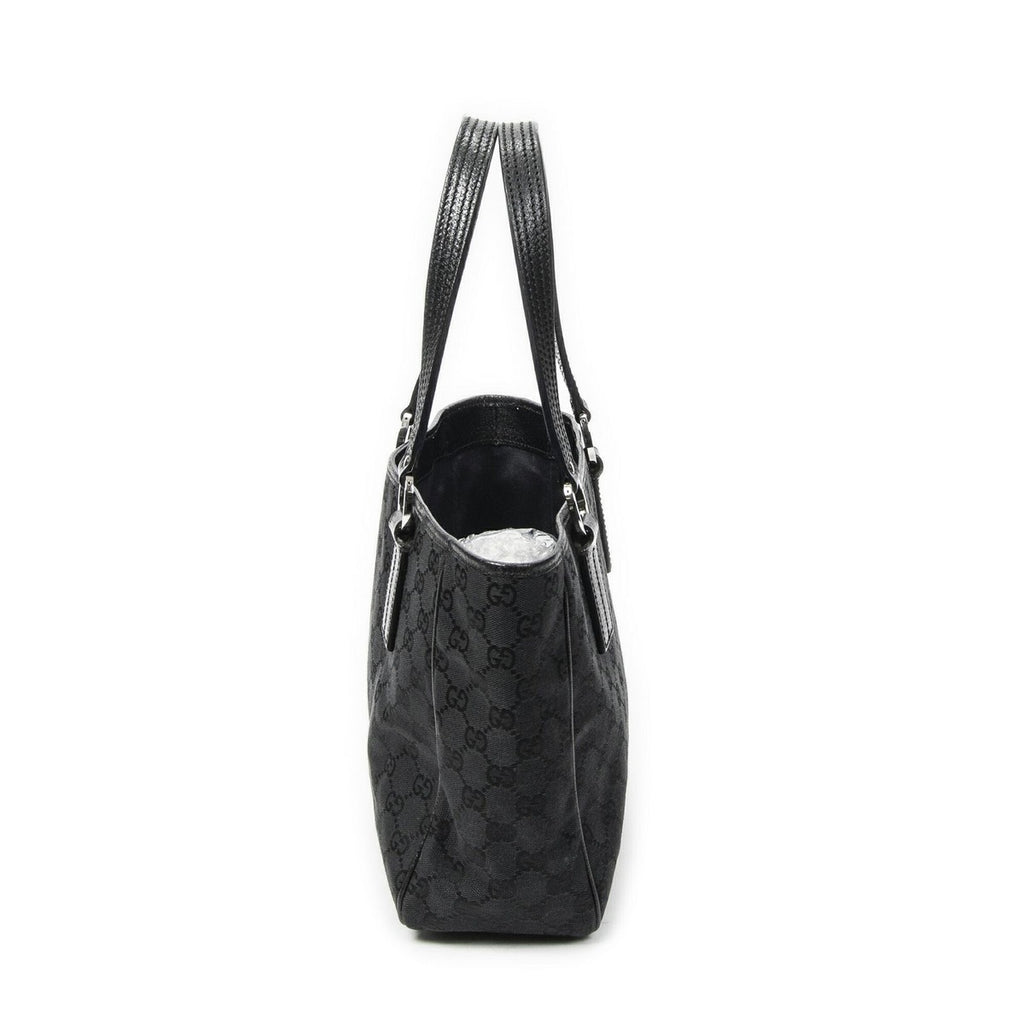 Gucci Small Shoulder Tote Black GG Canvas — view 3