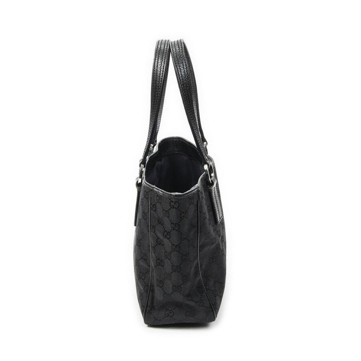 Gucci Small Shoulder Tote Black GG Canvas — view 4