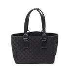 Gucci Small Shoulder Tote Black GG Canvas — view 5