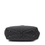 Gucci Small Shoulder Tote Black GG Canvas — view 6