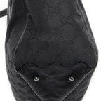 Gucci Small Shoulder Tote Black GG Canvas — view 7