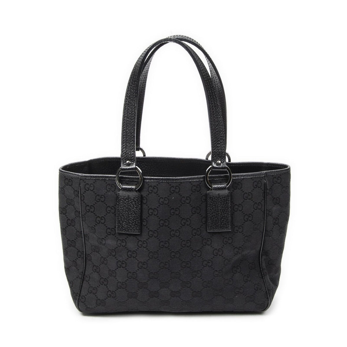 Gucci Small Shoulder Tote Black GG Canvas