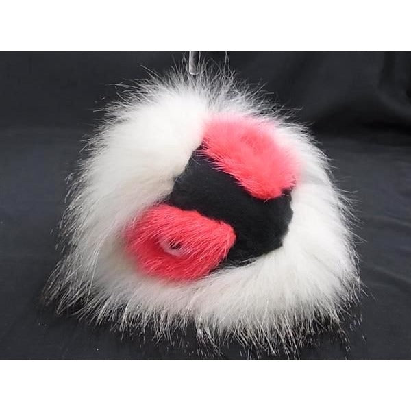Fendi Eydrop Bag Bugs Monster Fur Key Holder Charm Brown As5631