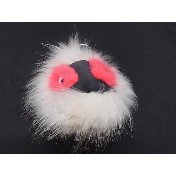 Fendi Eydrop Bag Bugs Monster Fur Key Holder Charm Brown As5631