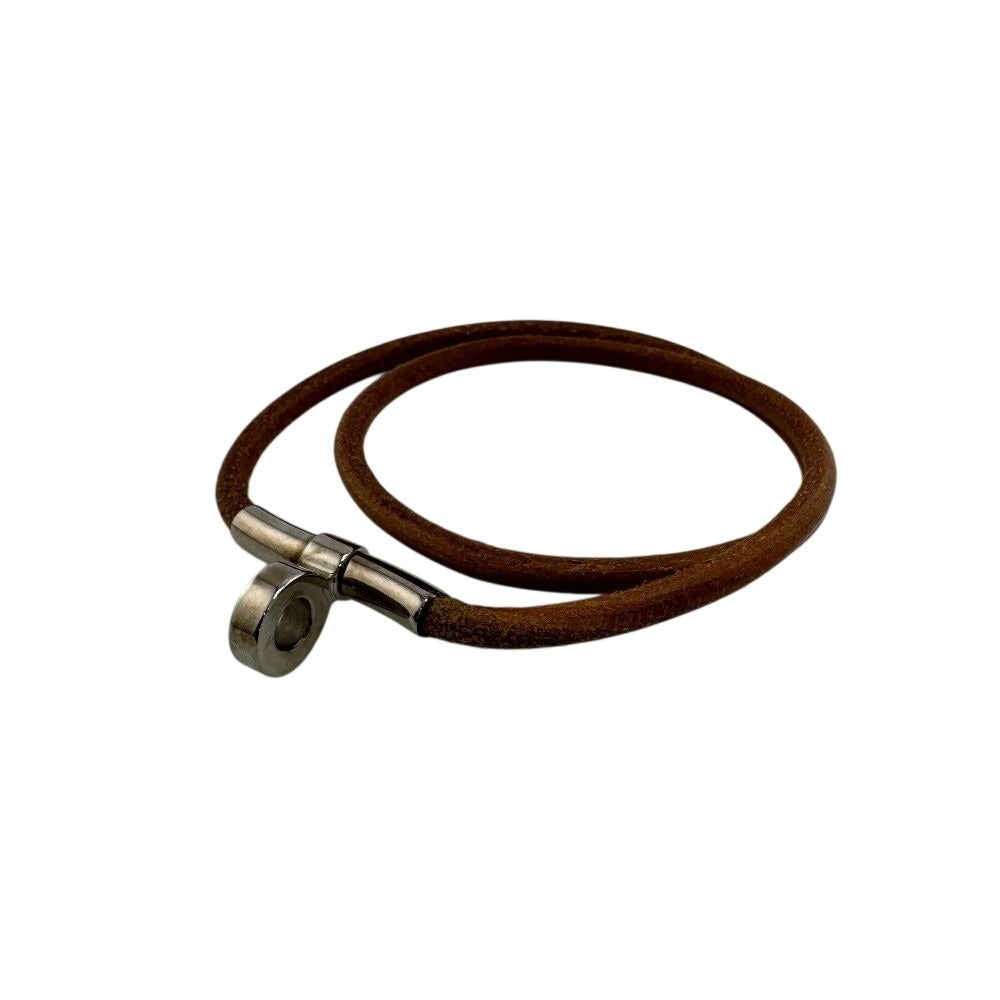 Hermes Bracelet Double Kelly Choker Brown