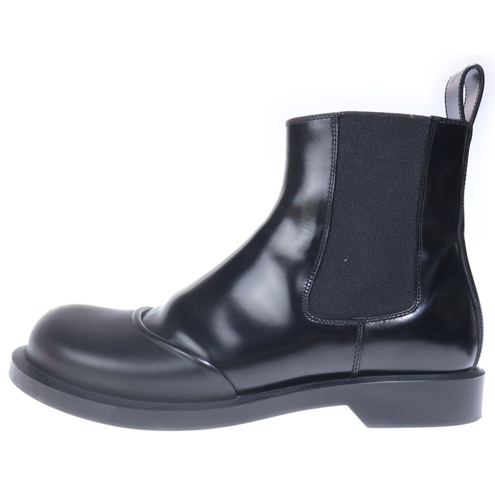Loewe Terra Rubber Chelsea Booot Side Gore Leather Boots Black