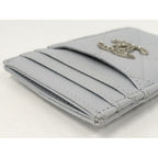 Chanel Card Case Coco Marc Caviar Leather Ice Blue Ap3835 — view 3