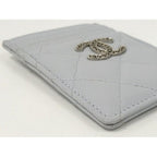 Chanel Card Case Coco Marc Caviar Leather Ice Blue Ap3835 — view 4
