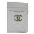 Chanel Card Case Coco Marc Caviar Leather Ice Blue Ap3835