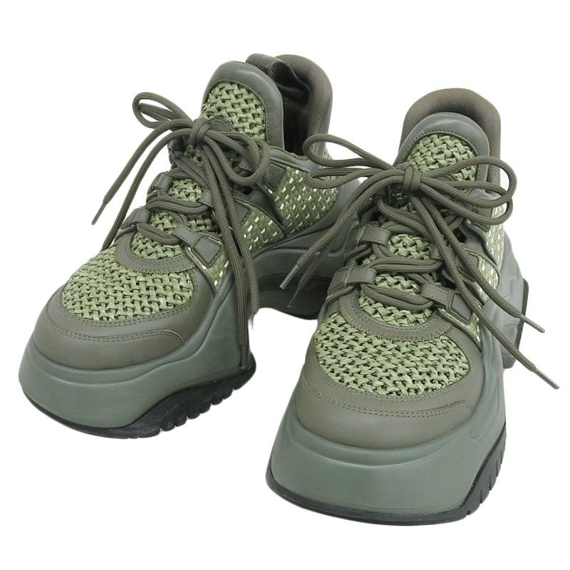 Louis Vuitton 2023 Item Arkwright 2.0 Raffia Leather Sneakers 37