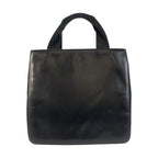 Prada Tessuto Black Silver Leather Nylon Tote