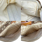 Loewe Tote Bag Anagram Canvas Leather Beige Brown Silver Hardware Business — view 8