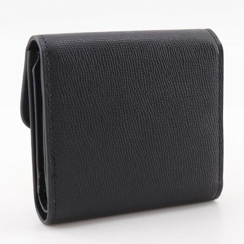Dior Compact Wallet Calf Black Trifold — view 3