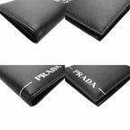 Prada Card Case 2 Mo004 Leather Black Nero Simple Logo Men — view 6