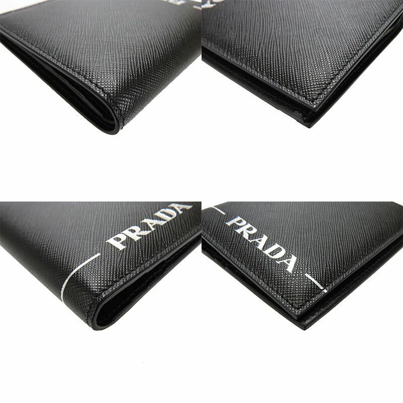Prada Card Case 2 Mo004 Leather Black Nero Simple Logo Men — view 6