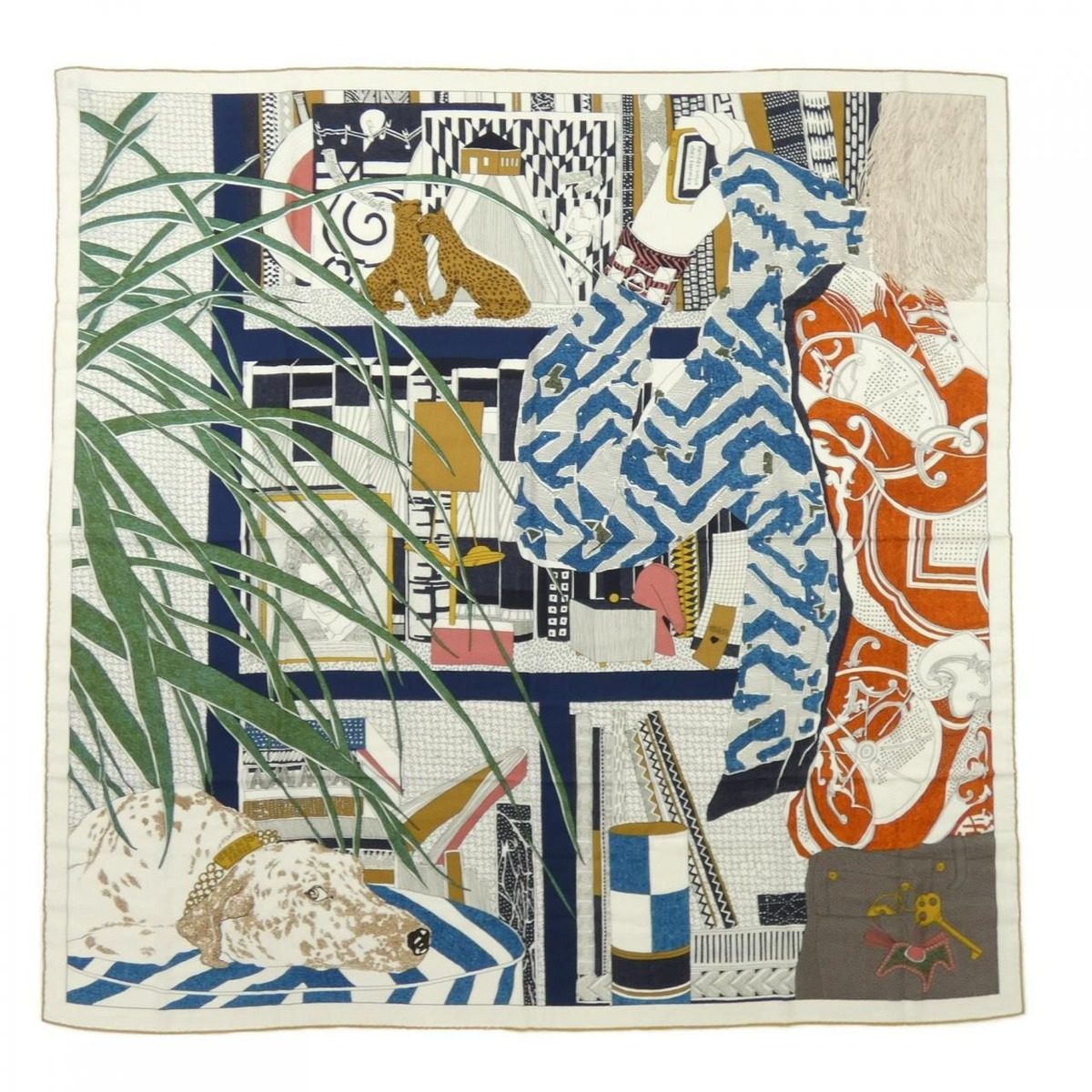Hermes Rendez Vous Chez Carre Shawl Scarf