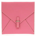 Hermes Pochette Bianca Leather Silver Hardware Pink Pouch 1083