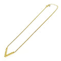 Christian Dior GP Rhinestone V Motif Necklace Gold