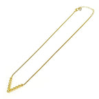 Christian Dior GP Rhinestone V Motif Necklace Gold