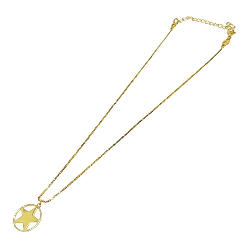 Christian Dior GP Logo Star Necklace Gold Red — view 3