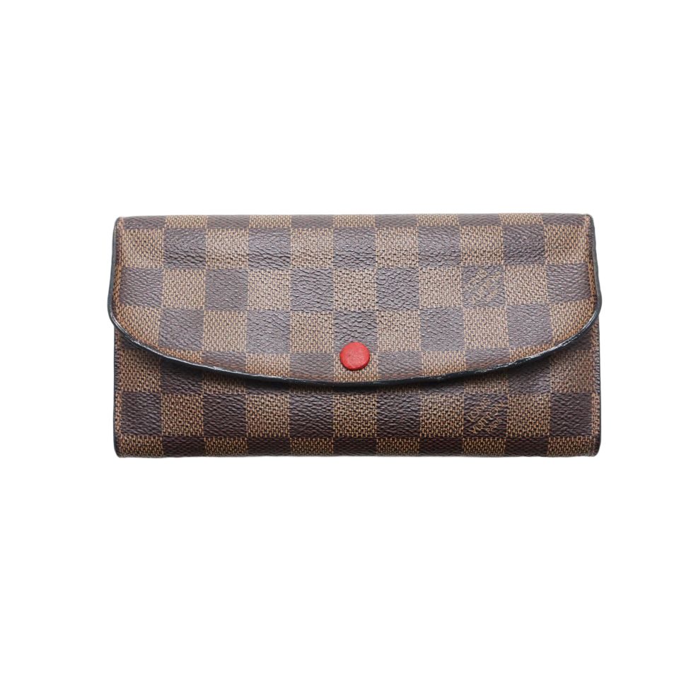 Louis Vuitton Damier Portefeuille Emily Leather Bifold Wallet