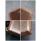 Prada Round Zipper Coin Case Card Viteromove Saffiano Pink Gold Box — view 3