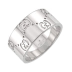 Gucci Icon Wide Ring 18k WG White Gold 750