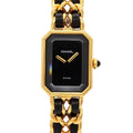 Chanel Premiere L Vintage Watch Black Gold