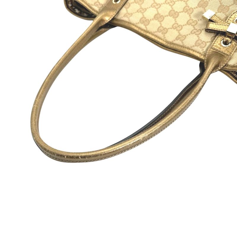Gucci Handbag Canvas Tote Bag Beige — view 5