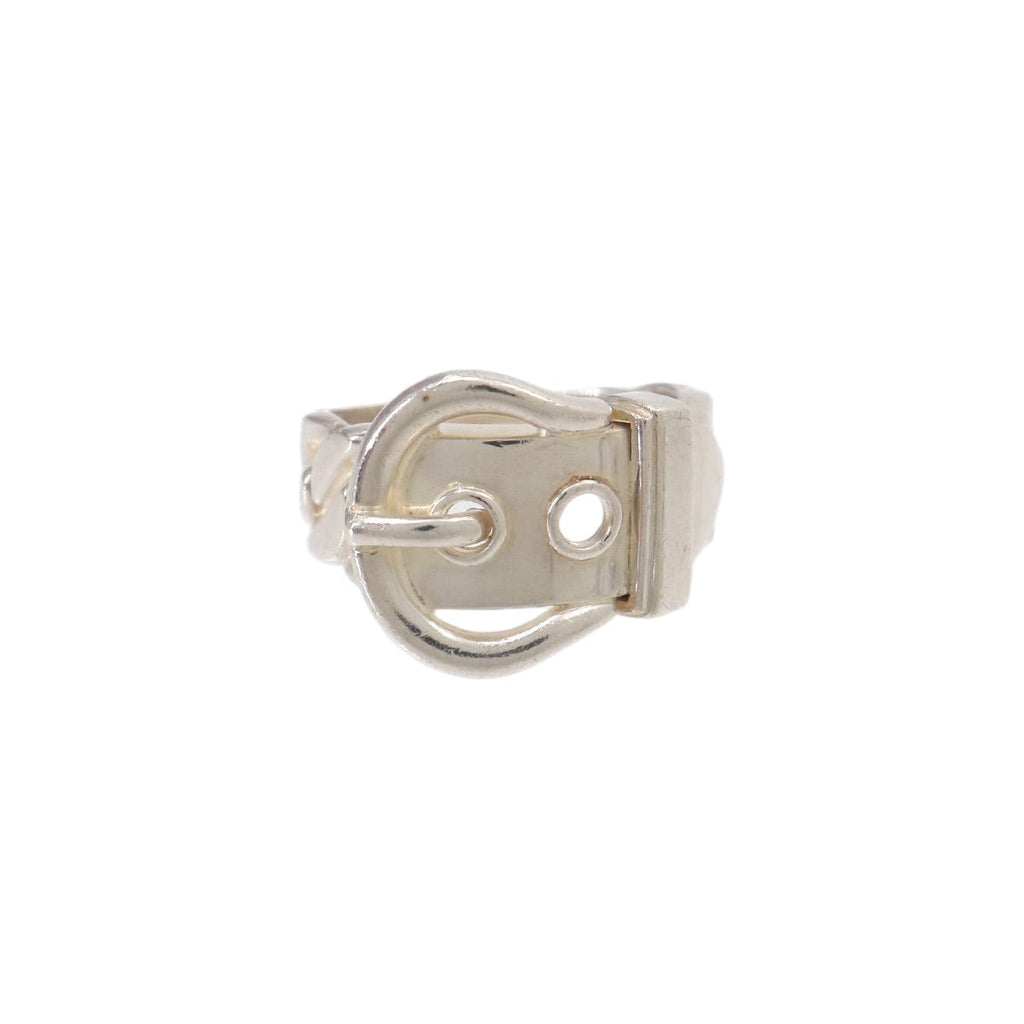 Hermes Book le Series Ring 925 Sterling Silver Buckle