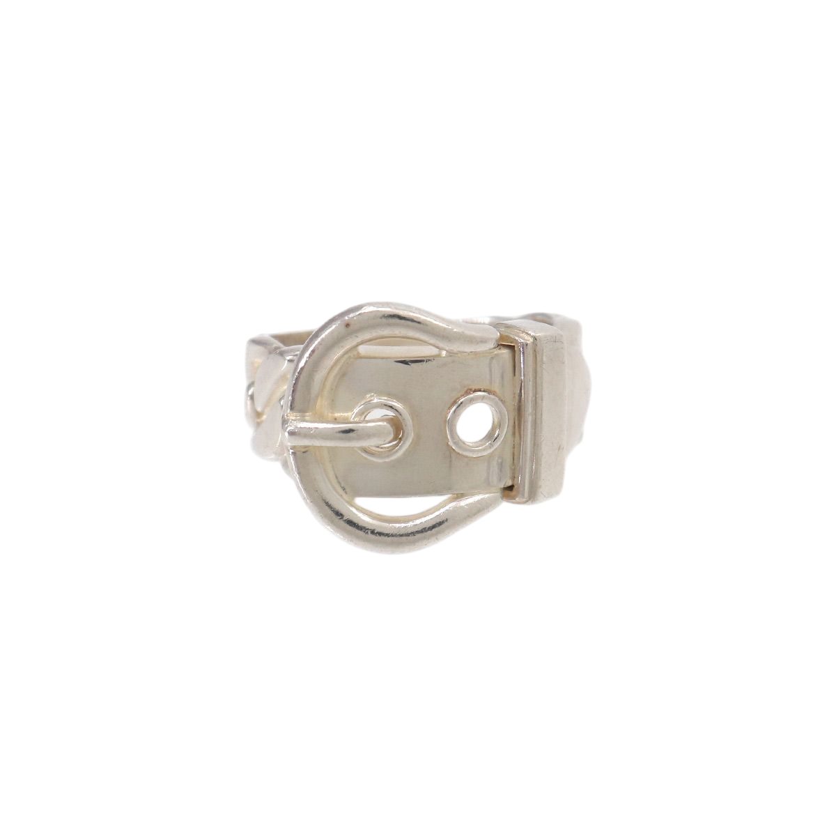 Hermes Book le Series Ring 925 Sterling Silver Buckle