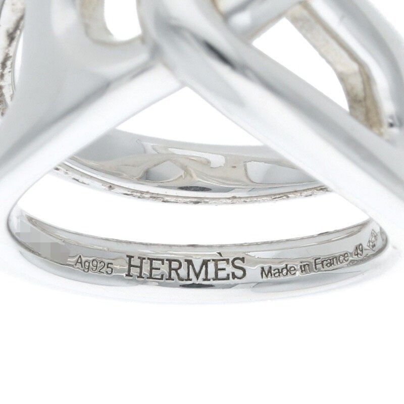 Hermes Chaine Dancre Punk Silver Ring 49 9 — view 4