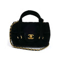 Chanel Velvet Mini Beau Ring 2024 VIP Christmas 2 way Shoulder Bag Black
