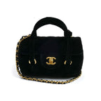 Chanel Velvet Mini Beau Ring 2024 VIP Christmas 2 way Shoulder Bag Black